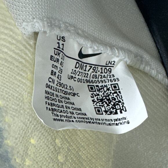 Nike Alpha Menace Elite 3 White Platinum Football Cleats Mens Sz 11 (DM1792-109) - Picture 10 of 10